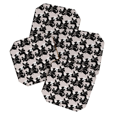 Viviana Gonzalez White WildFlowers Coaster Set