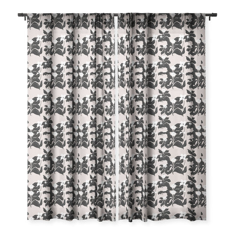 Viviana Gonzalez White WildFlowers Sheer Window Curtain
