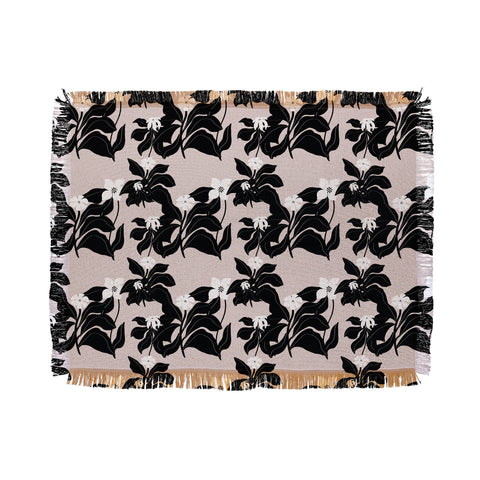 Viviana Gonzalez White WildFlowers Throw Blanket