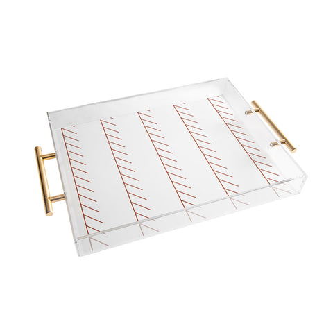 Vy La Angled Stitch Rust Acrylic Tray
