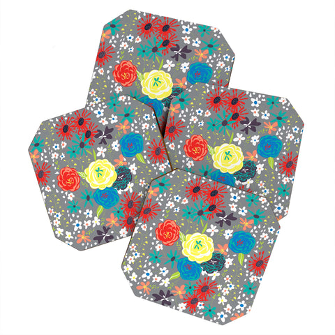 Vy La Bloomimg Love Gray Coaster Set