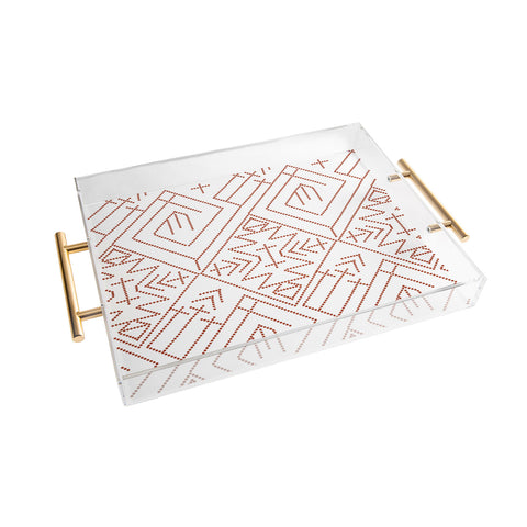 Vy La Cross Diamond Rust Acrylic Tray