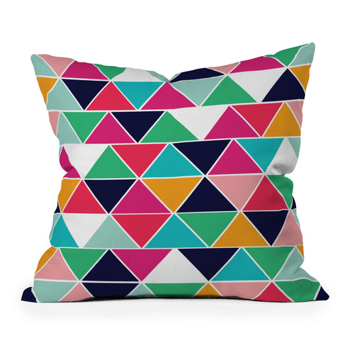 Vy La Love Triangle Outdoor Throw Pillow