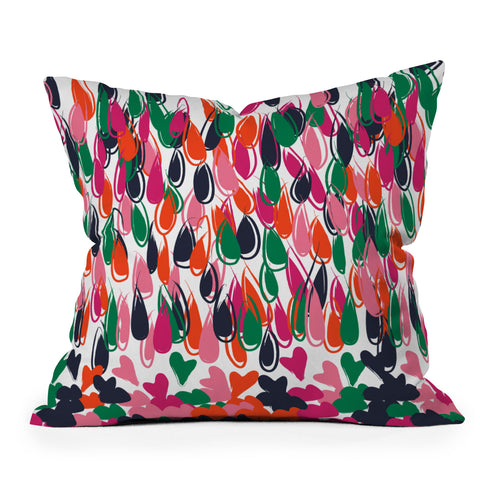 Vy La Raining Love Outdoor Throw Pillow