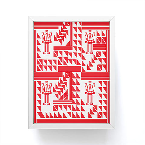 Vy La Robots And Triangles Framed Mini Art Print
