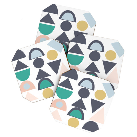 Vy La See The Shapes Pastels Coaster Set