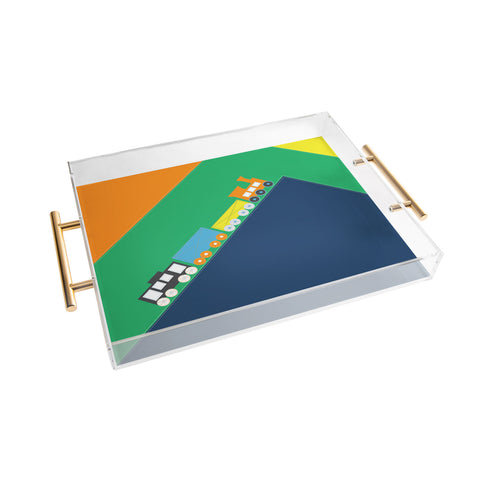 Vy La Train Orange Acrylic Tray