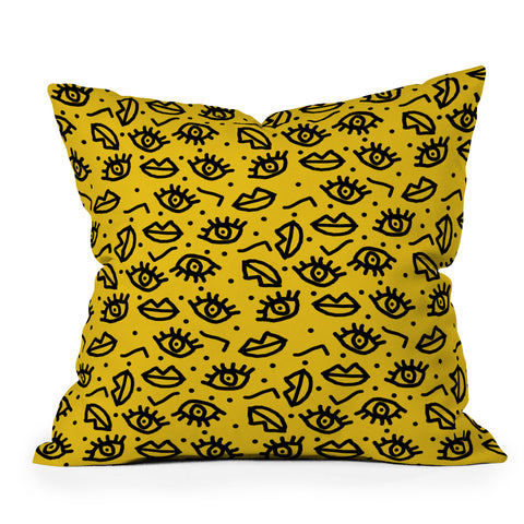 Wacka Designs Face Time Outdoor Throw Pillow