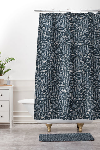 Wagner Campelo Abstract Fern 1 Shower Curtain And Mat