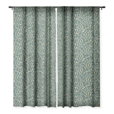 Wagner Campelo Abstract Fern 2 Sheer Window Curtain