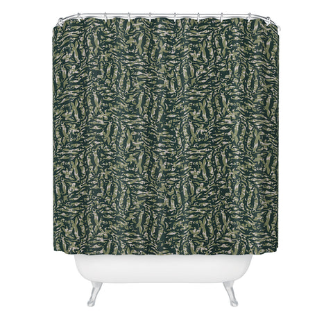 Wagner Campelo Abstract Fern 2 Shower Curtain