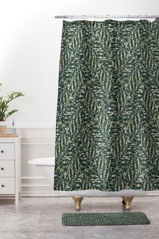 Wagner Campelo Abstract Fern 2 Shower Curtain And Mat