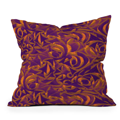 Wagner Campelo Abstract Garden 1 Outdoor Throw Pillow
