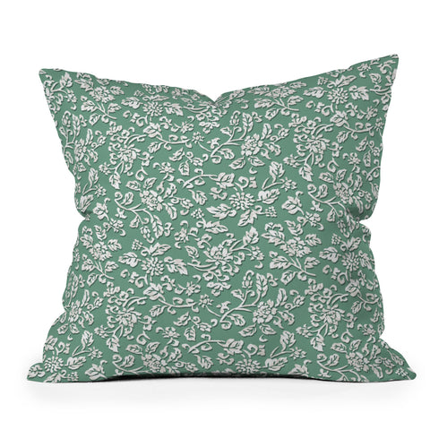 Wagner Campelo Chinese Flowers 3 Outdoor Throw Pillow