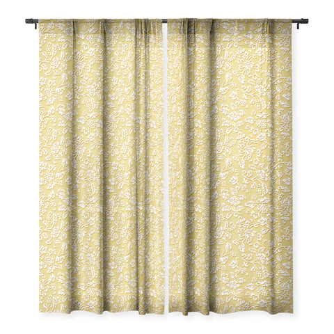 Wagner Campelo Chinese Flowers 4 Sheer Window Curtain