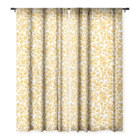 Wagner Campelo Chinese Flowers 8 Sheer Window Curtain
