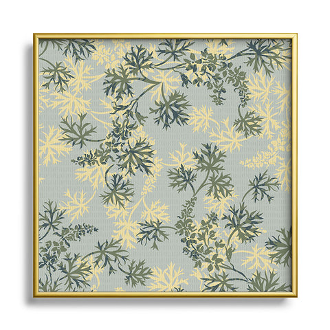 Wagner Campelo Garden Weeds 1 Square Metal Framed Art Print