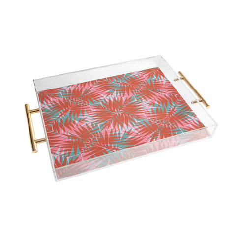 Wagner Campelo PALM GEO FLAMINGO Acrylic Tray