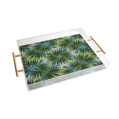 Wagner Campelo PALM GEO GREEN Acrylic Tray
