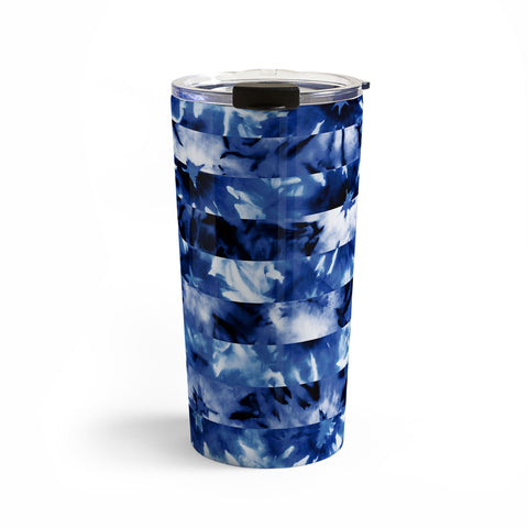 Wagner Campelo SHIBORI STRIPES INDIGO Travel Mug