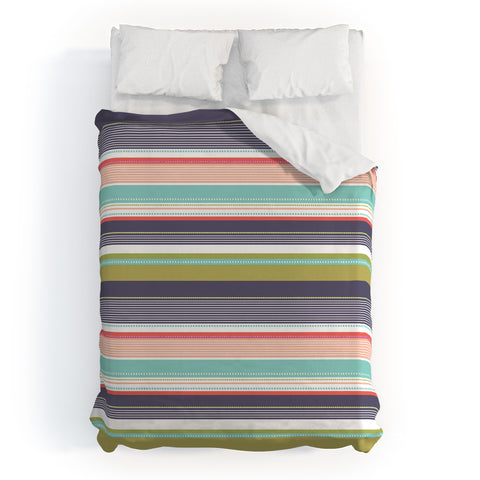 Wendy Kendall Multi Stripe Duvet Cover