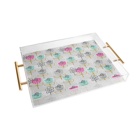 Wendy Kendall Petite Street Floral Acrylic Tray