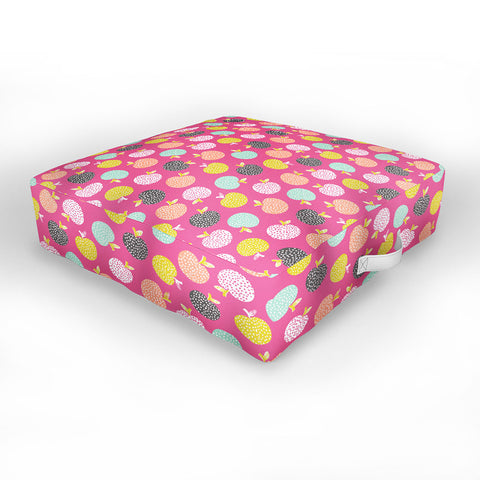 Wendy Kendall Retro Apples Outdoor Floor Cushion