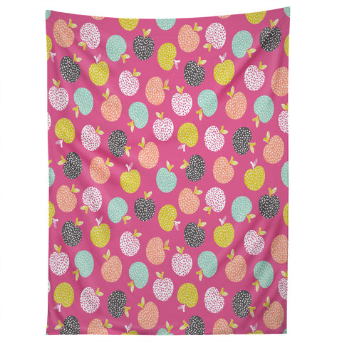 Wendy Kendall Retro Apples Tapestry