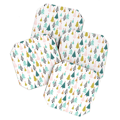 Wendy Kendall tiny trees Coaster Set