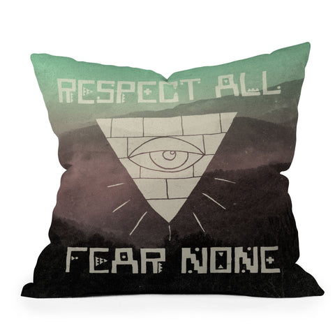 Wesley Bird Fear None Outdoor Throw Pillow