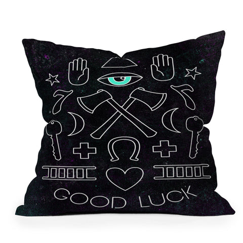 Wesley Bird Good Luck Outdoor Throw Pillow