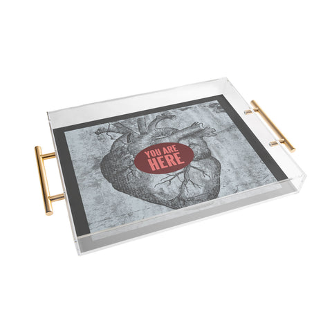 Wesley Bird You Are Here Acrylic Tray