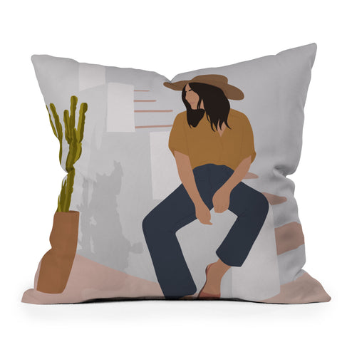 Windsor Rose Desert Lady Outdoor Throw Pillow