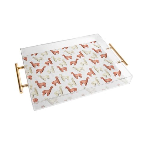 Wonder Forest Allover Alpacas Acrylic Tray