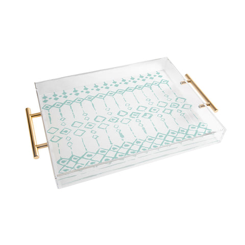 Wonder Forest Boho Loco Blue Acrylic Tray