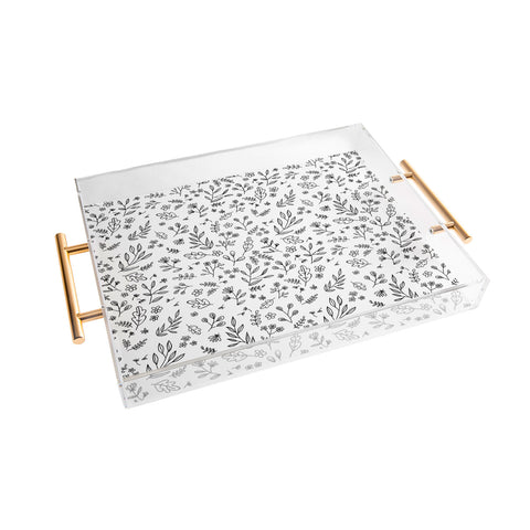Wonder Forest Floral Sketches Acrylic Tray