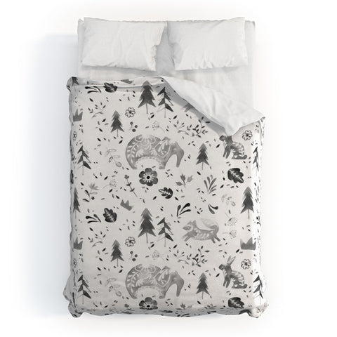 Wonder Forest Folky Forest Duvet Cover