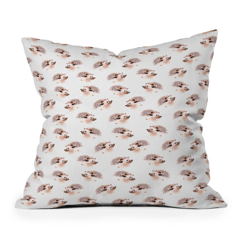 Wonder Forest Happy Hedgehog Outdoor Throw Pillow