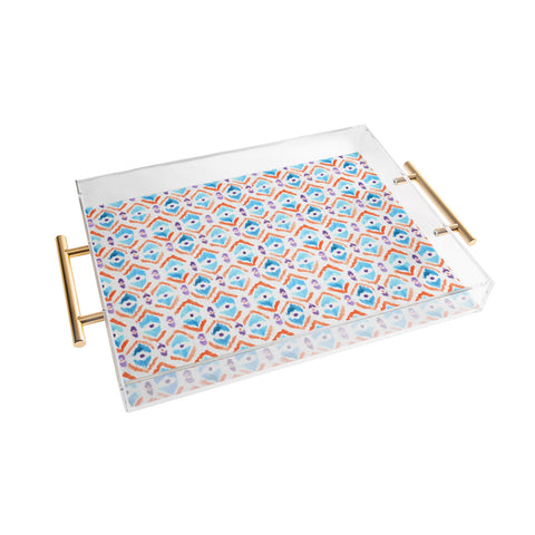 Wonder Forest Ikat Thought 1 Acrylic Tray