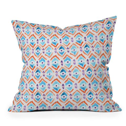 Wonder Forest Ikat Thought 1 Outdoor Throw Pillow