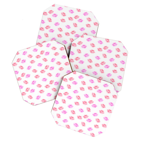 Wonder Forest Kiss Kiss Lips Coaster Set