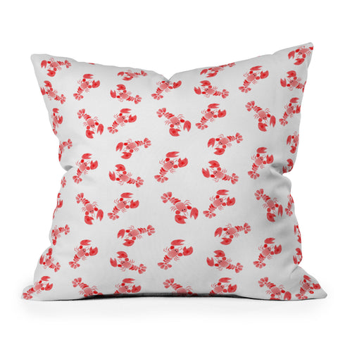 Wonder Forest Little Lobsters Outdoor Throw Pillow