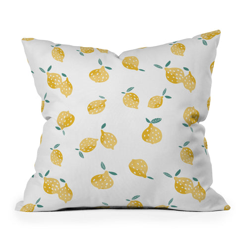 Wonder Forest Lots of Lemons Outdoor Throw Pillow