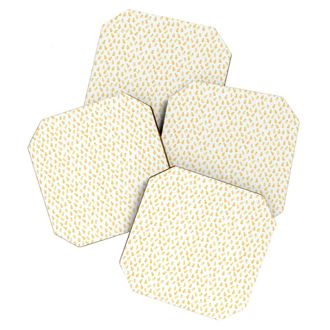 Wonder Forest Watercolor Pineapples Coaster Set