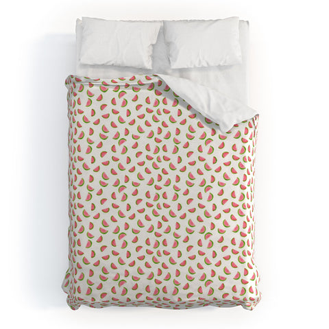 Wonder Forest Watercolor Watermelons Duvet Cover