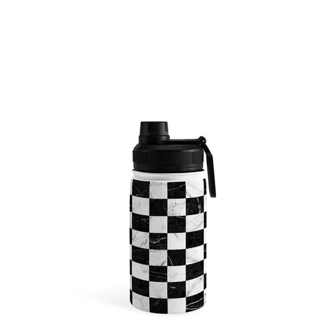 Zoltan Ratko Marble Checkerboard Pattern Water Bottle