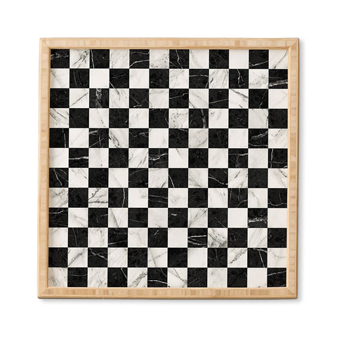 Zoltan Ratko Marble Checkerboard Pattern Framed Wall Art