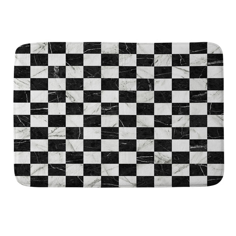 Zoltan Ratko Marble Checkerboard Pattern Memory Foam Bath Mat