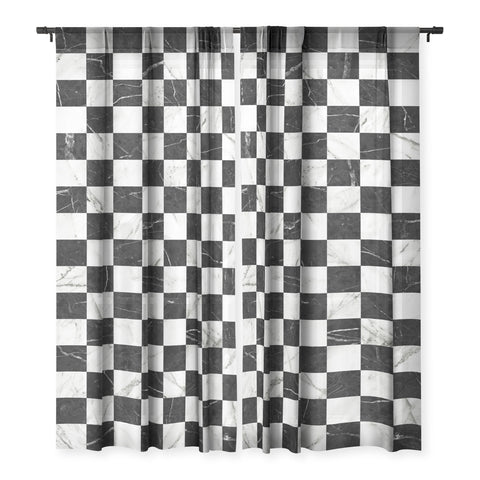 Zoltan Ratko Marble Checkerboard Pattern Sheer Non Repeat