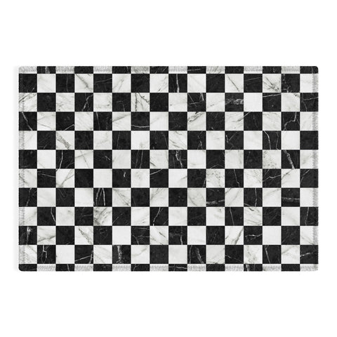 Zoltan Ratko Marble Checkerboard Pattern Outdoor Rug